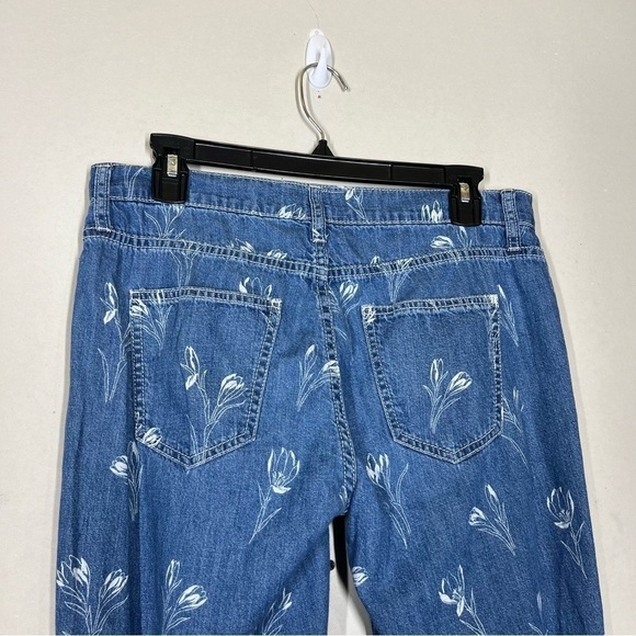 Current/Elliott The Fling Floral Straight Leg Jean Size 26 - Picture 6 of 8